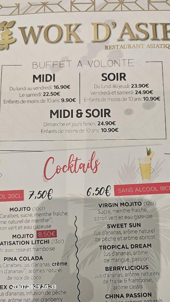 Wok d'Asie - Buffet à Volonté - Menu Image 4